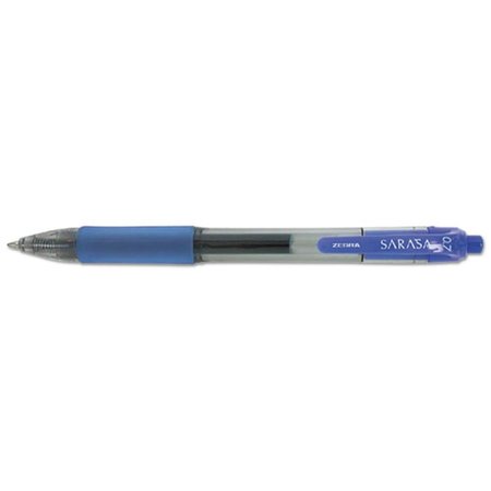 ZEBRA PEN oration Sarasa Retractable Gel Pen - Blue Ink, Medium Dozen ZE33688